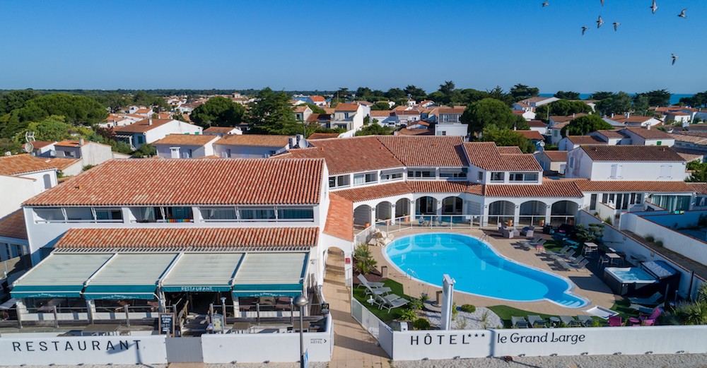 Hotel du Grand Large ile de Ré aerial view