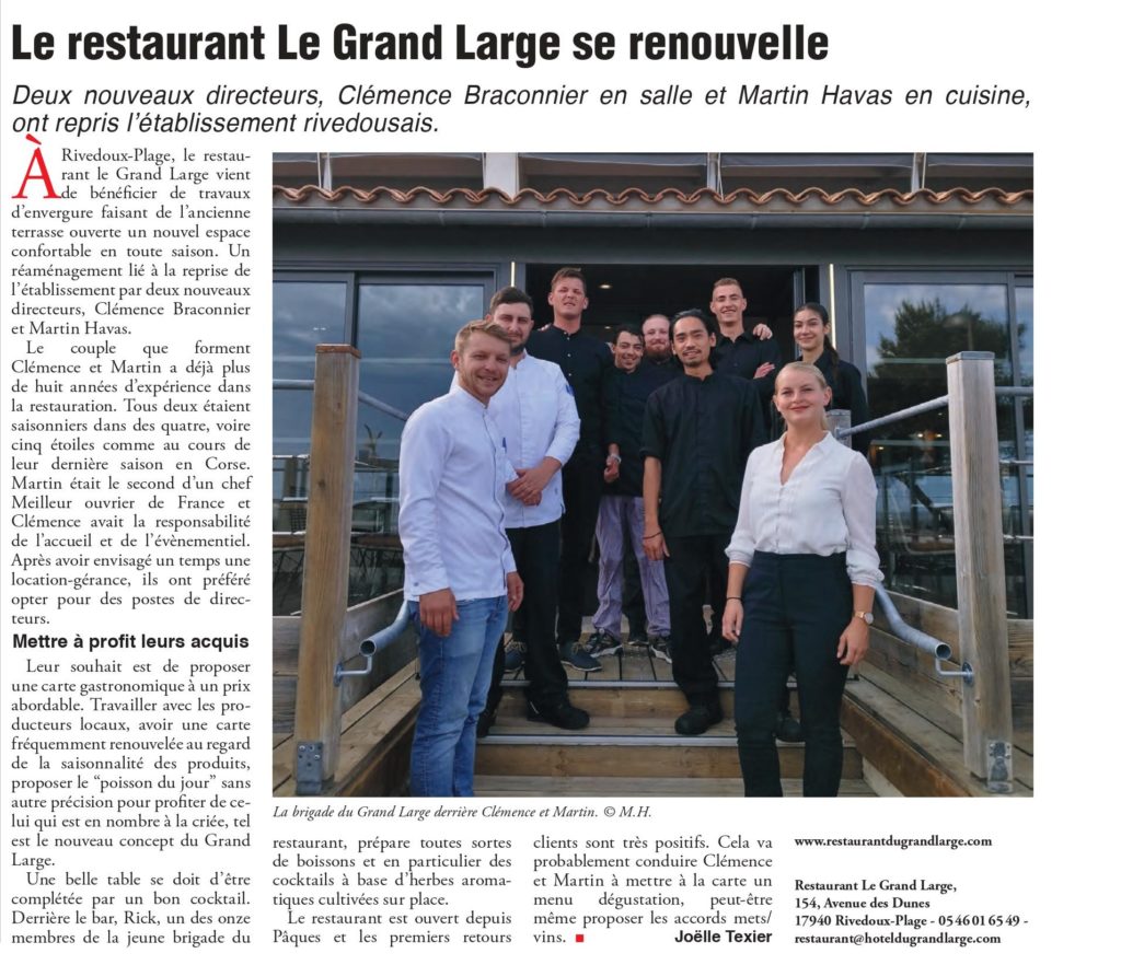 Article Lighthouse of Ré - Restaurant Le Grand Large - June 2022 - Ile de Ré - resized